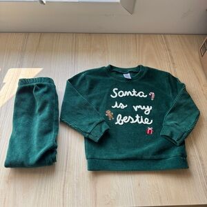 Carter's Forest Green Ribbed Knit Sweater Top